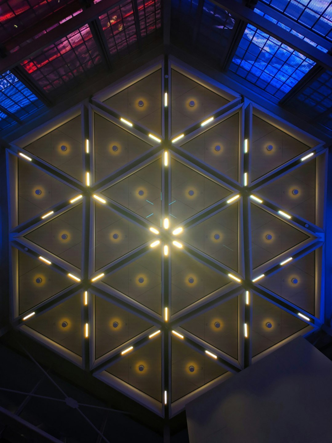 gray and beige light ceiling