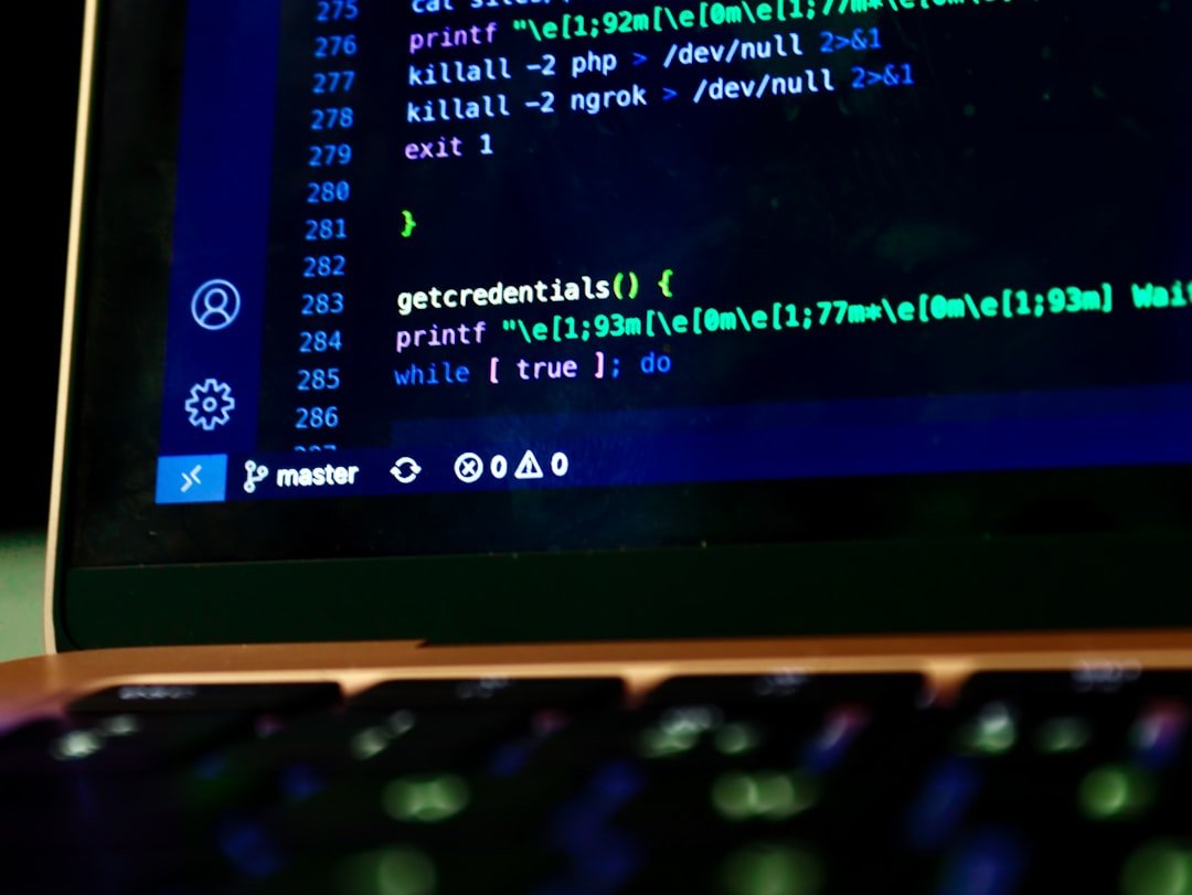 a computer screen with a blue background