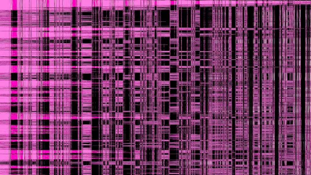 A pink and black background with lines