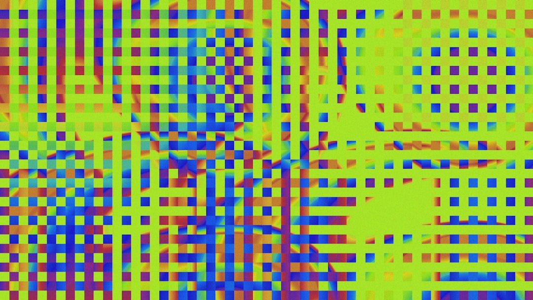 A colorful picture of a man with glasses