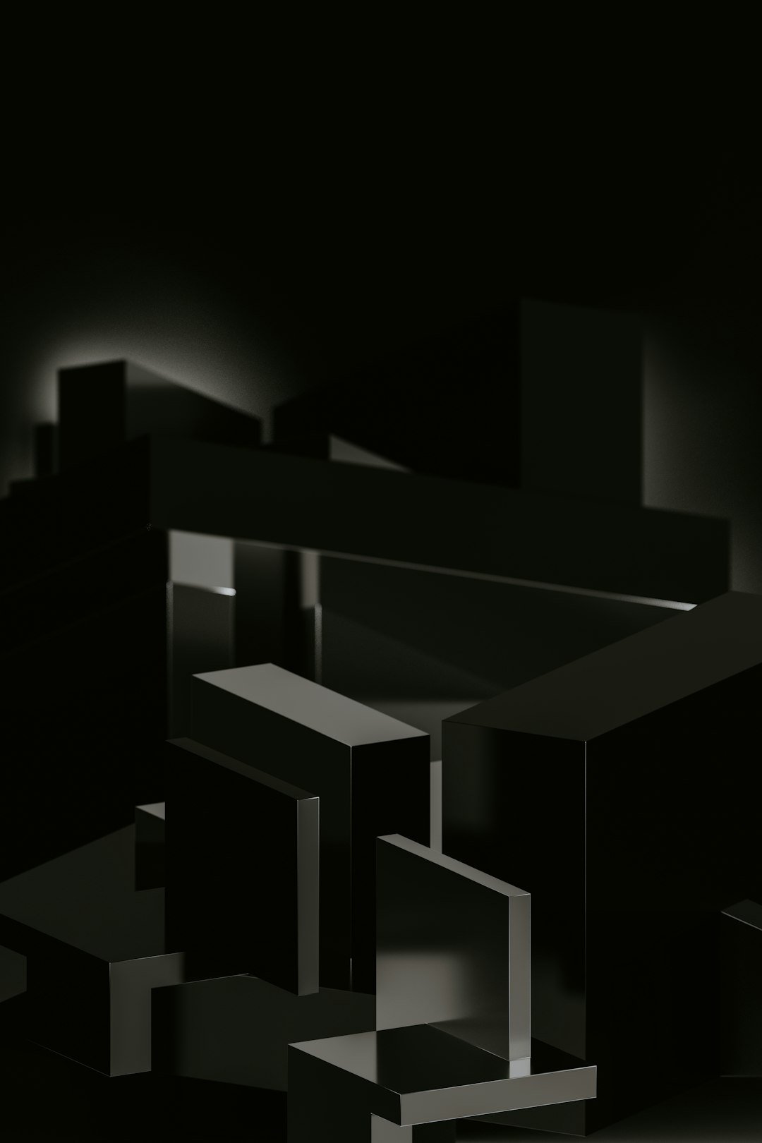 A black and white photo of a bunch of cubes