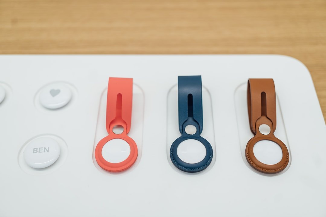 a group of four scissors sitting on top of a table