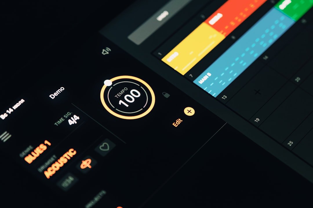 A close up of a computer screen with a clock on it