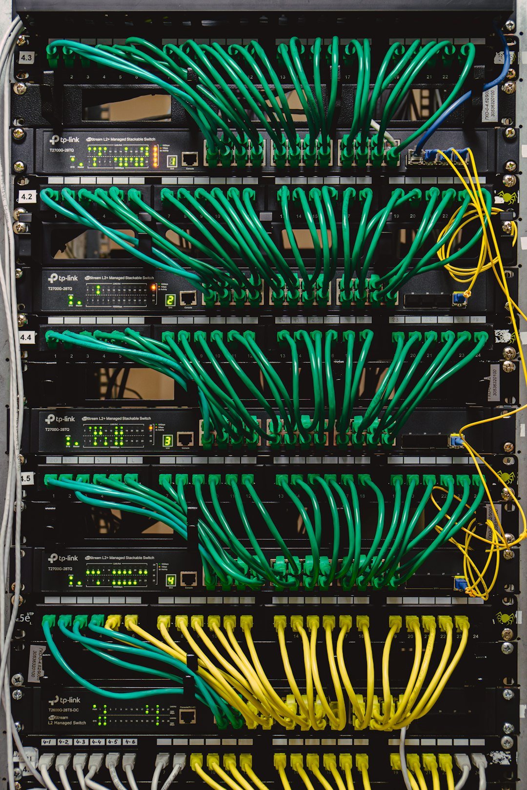 a rack with many wires and wires attached to it